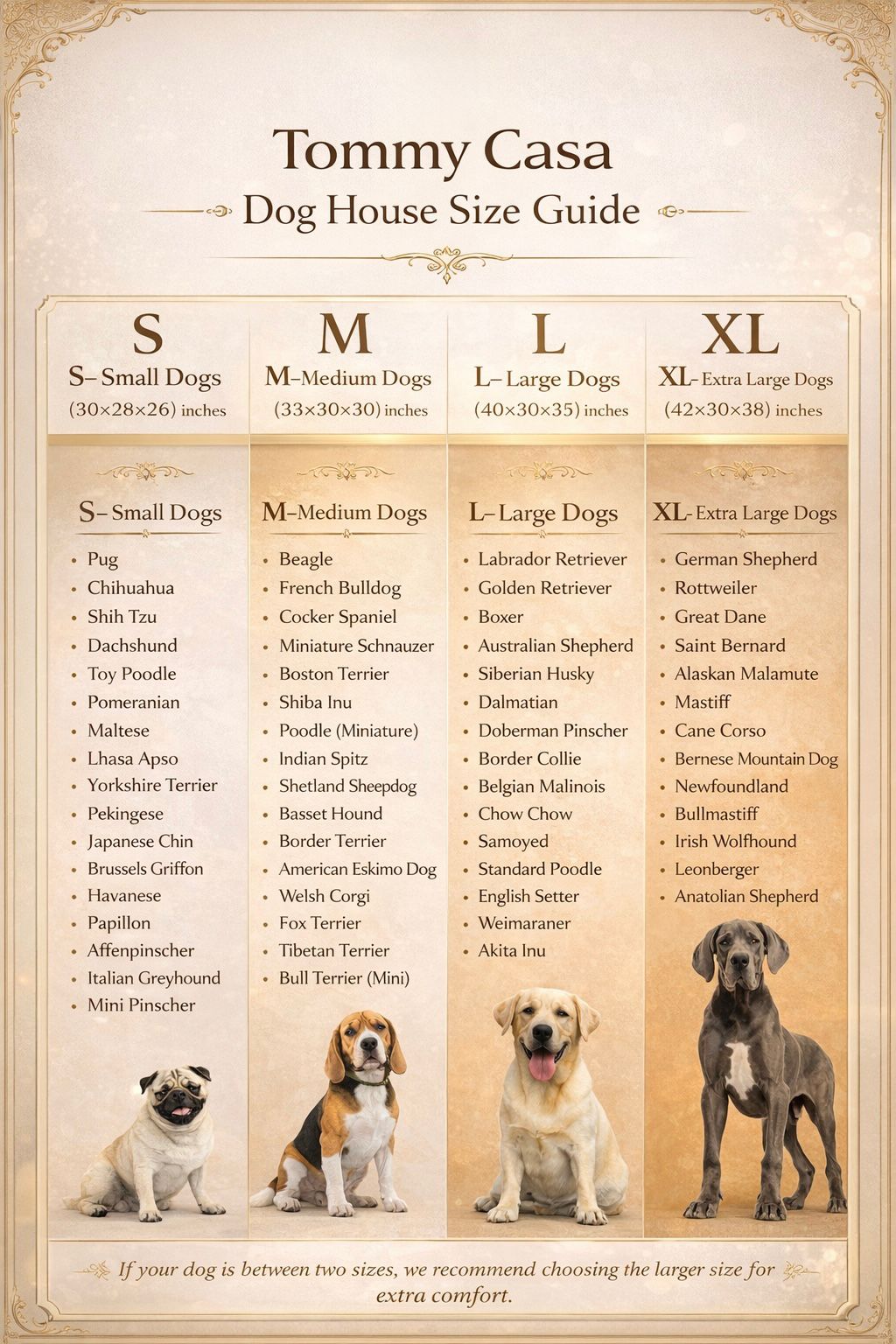 Sizing Chart for Blossom Haven